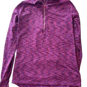 Athleta quarter zip Pullover Pink Purple Space Dye Small